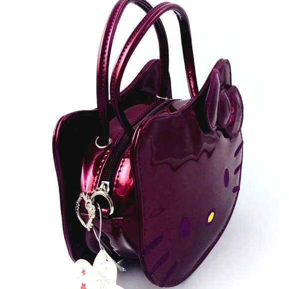 Sanrio Hello Kitty Women's Handbag Patent Purple - Picture 3 of 9